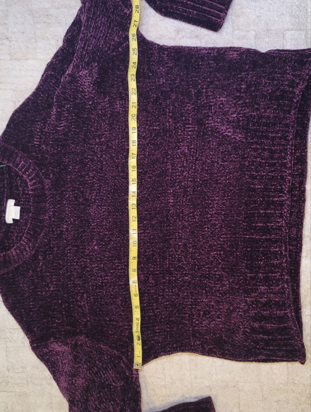 CHRISTIAN SIRIANO Chenille Plum / Purple Crewneck Sweater Women's Size XL - Picture 4 of 8
